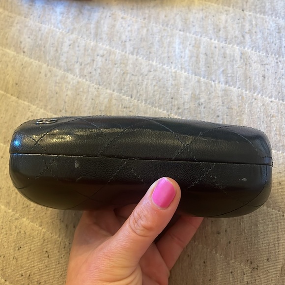 CHANEL 01453 CC LOGO BLACK SUNGLASSES VINTAGE/N2079 - Picture 10 of 11